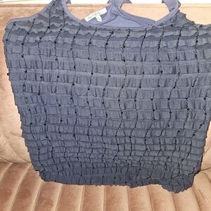 Charlotte Russe Textured Navy Camisole